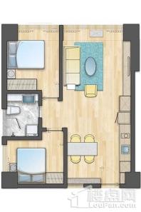 中国归谷创客SOHO81.2㎡平层户型 2室1厅1卫1厨