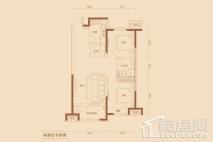 金地悦峰90.10㎡户型 2室2厅1卫1厨