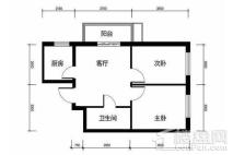 和景嘉园A户型 2室1厅1卫1厨