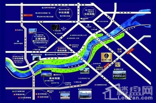 恒大滨江左岸交通图
