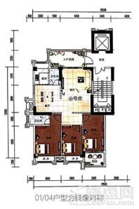 璟熙华园1栋01/04户型 3室2厅2卫1厨