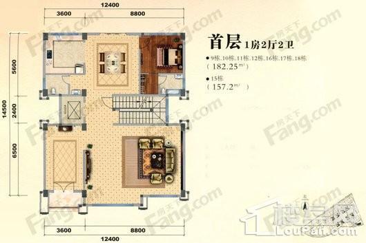 熙悦花园独栋1层 8室4厅8卫1厨