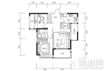 保辉·海悦城9栋02户型 2室2厅1卫1厨