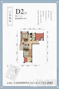 温汤1号D2户型 2室1厅1卫