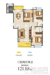 宝湖城C1户型 3室2厅2卫1厨