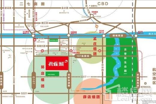郑州孔雀城交通图
