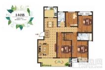 郑西联盟新城三期140B户型 4室2厅2卫1厨