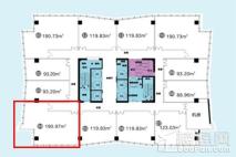升龙天玺写字楼190.97平户型 1室
