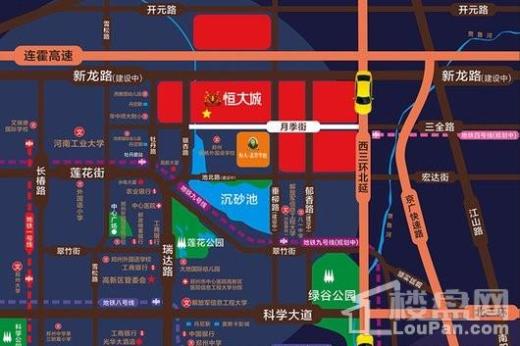 郑州恒大城交通图