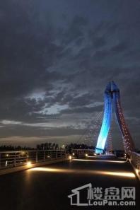 路劲国际城周边贾鲁河桥夜景
