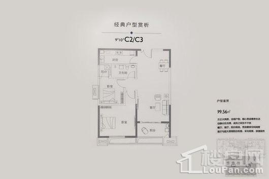 恒祥百悦城C2/C3户型 2室2厅1卫1厨