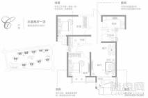 锦艺金水湾四期C户型 3室2厅1卫1厨