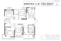 亚星福邸134.55平米户型 4室2厅2卫1厨