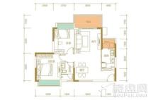 佳兆業·誠豐雅園C1户型 2室2厅1卫1厨