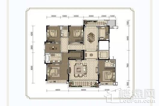 西派城C地块臻熙户型 5室2厅2卫1厨