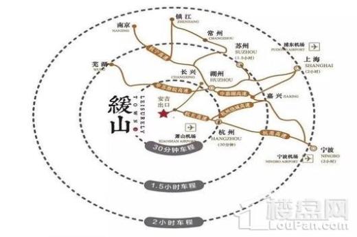 安吉·凤凰国际·缓山铂岭交通图