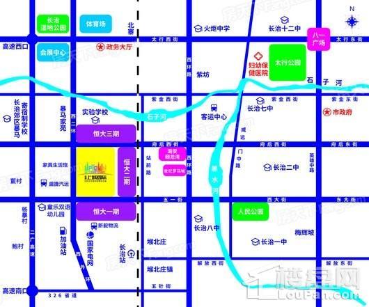 金湛·上城国际项目区位图-示意