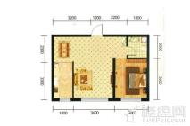 欣凤学城三期B2户型一室一厅一卫58平