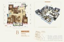 绿地新里城洋房平层B户型 4室2厅2卫1厨