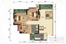 汇景新城10、18-19#标准层B3户型 3室2厅1卫1厨