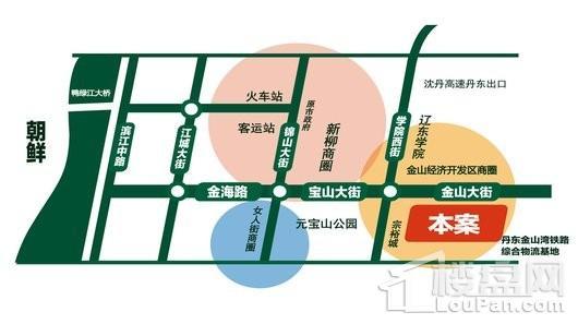 丹东副食品批发城项目区位图