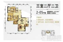 施南·阳光城2-05 3室2厅2卫1厨