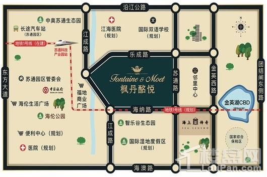 枫丹酩悦电子交通区位图