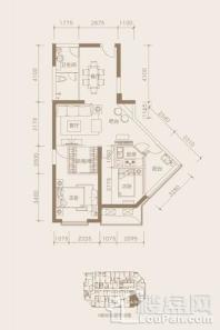 融城云熙1期1号楼7-25层A-10户型 2室2厅1卫1厨