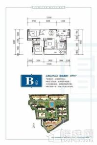 茂源·翡翠公馆B户型 3室2厅2卫1厨