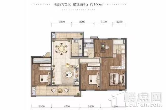 中海·滨江壹号165㎡大平层 4室2厅2卫1厨