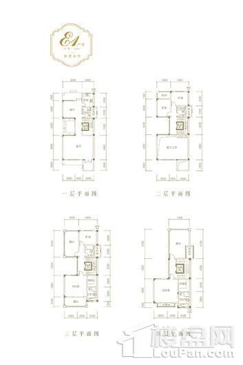 龙兴福居·极少墅E1户型 5室2厅4卫1厨