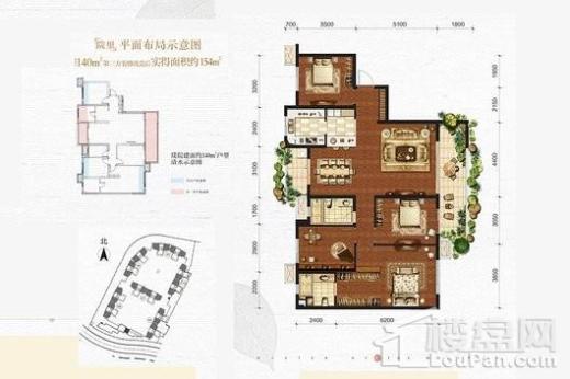 万科五龙山璞院洋房户型图