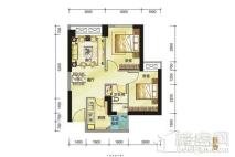 中电瑞成轩D1户型 2室2厅1卫1厨