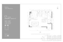 恒大中央广场平层公寓C1户型 2室2厅1卫