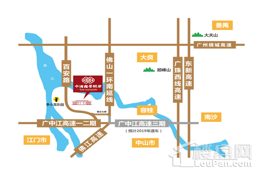 中海雍景熙岸交通图
