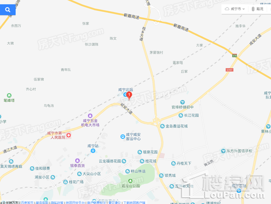 绿地咸宁城际空间站交通图