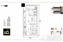 汇智中心户型图B 1室1厅1卫1厨
