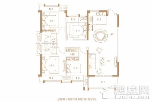 兴国嘉福·未来城A1户型 4室2厅2卫1厨