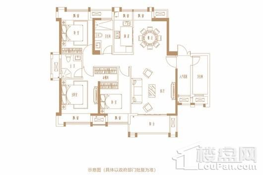 兴国嘉福·未来城C1户型 3室2厅3卫1厨