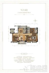 大同碧桂园YJ140户型 4室2厅2卫1厨