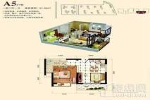御景龙庭A5 户型 1室2厅1卫1厨