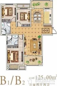 方城建业·森林半岛B户型 3室2厅2卫1厨