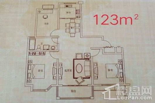 鼎昌名邸两室一厅一卫123平方米 2室1厅1卫1厨