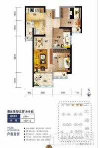 海口碧桂园二期Y051-B户型 3室2厅1卫1厨