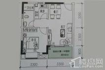 阳光紫荆花园D3、D4户型 1室2厅1卫1厨