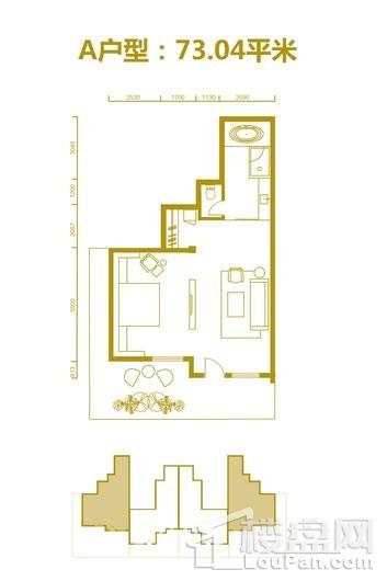 金石湾艺术园区A户型 1室1厅1卫1厨