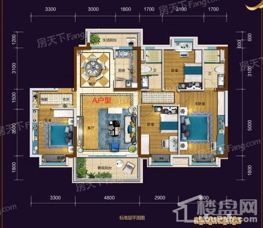 长阳碧桂园140㎡四房两厅两卫 4室2厅2卫1厨