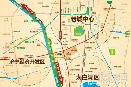 运河岸上的中国院子区域图