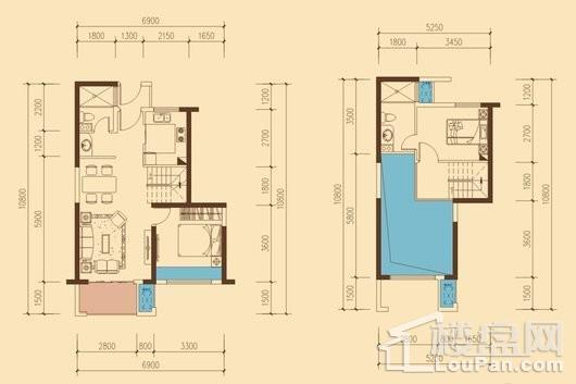 中梁·首府高层B户型 3室2厅2卫1厨