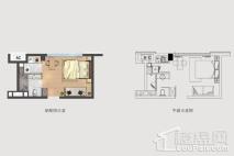 新城璞樾和山36平户型 1室1厅1卫1厨